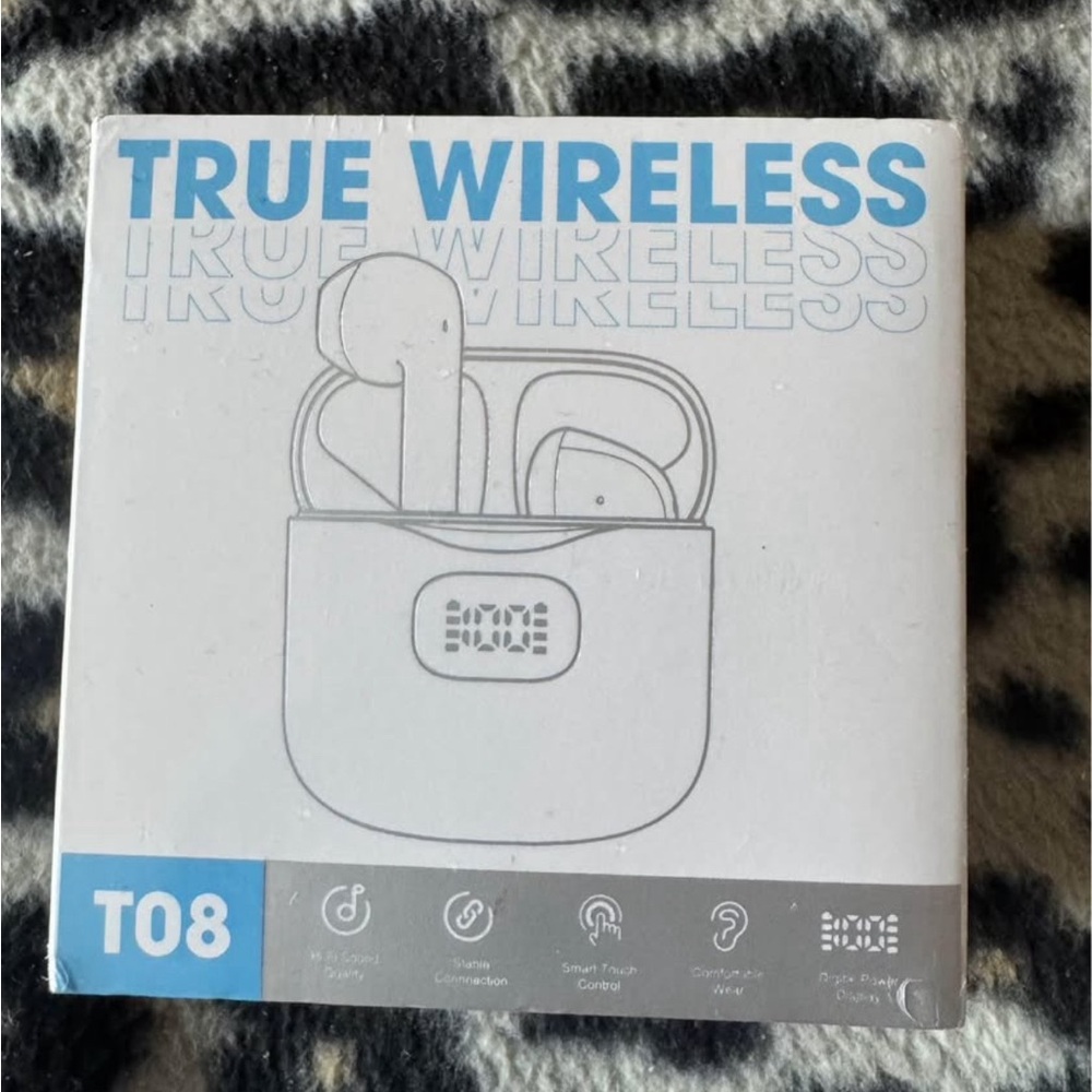 T08 True Wireless Earbuds - White
